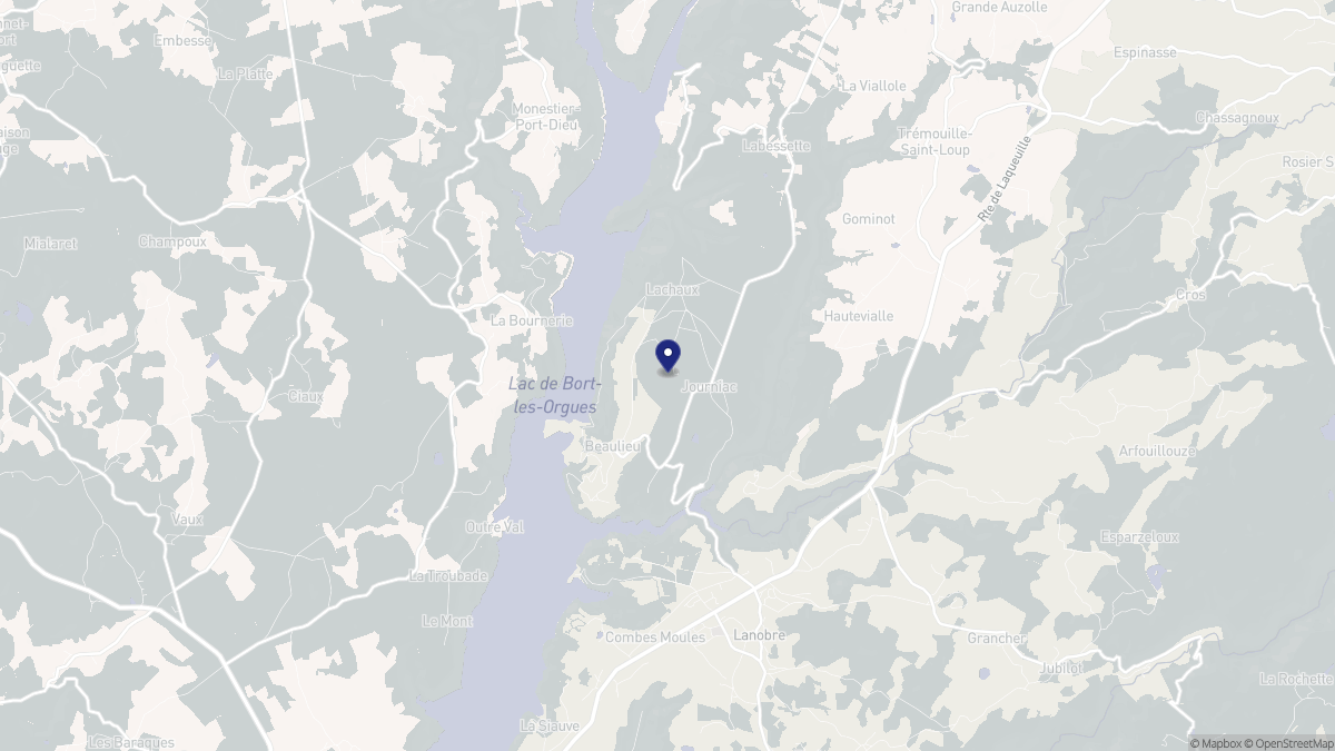 Aperçu cartographique de Beaulieu, centré sur la commune