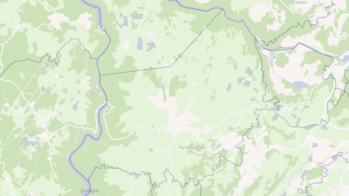 Aperçu cartographique de Champagnac, centré sur la commune