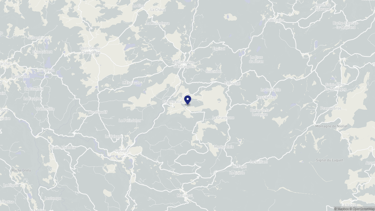 Aperçu cartographique de Chanterelle, centré sur la commune