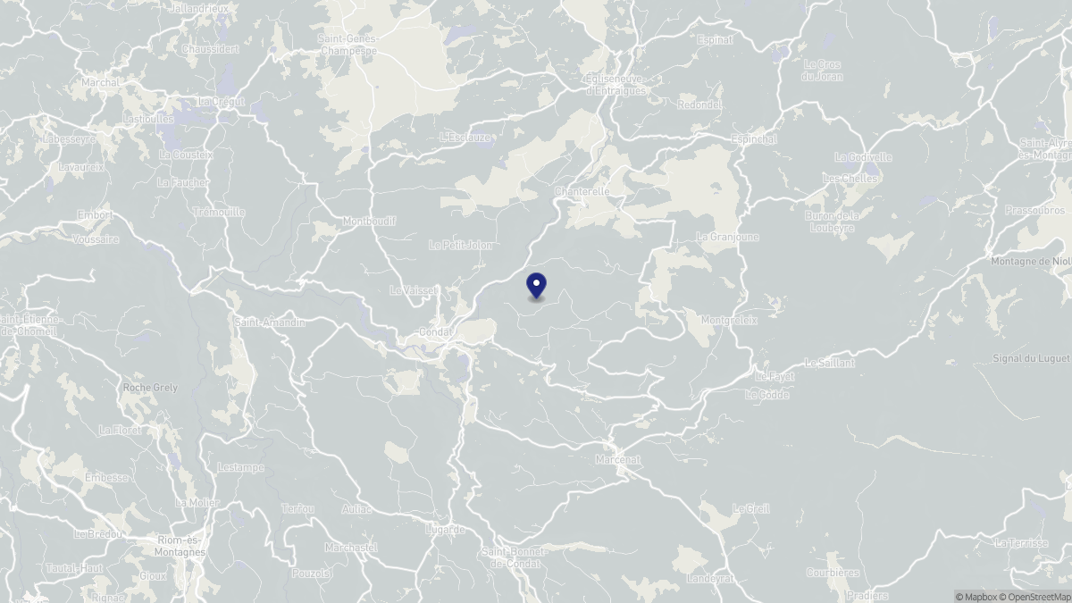 Aperçu cartographique de Condat, centré sur la commune