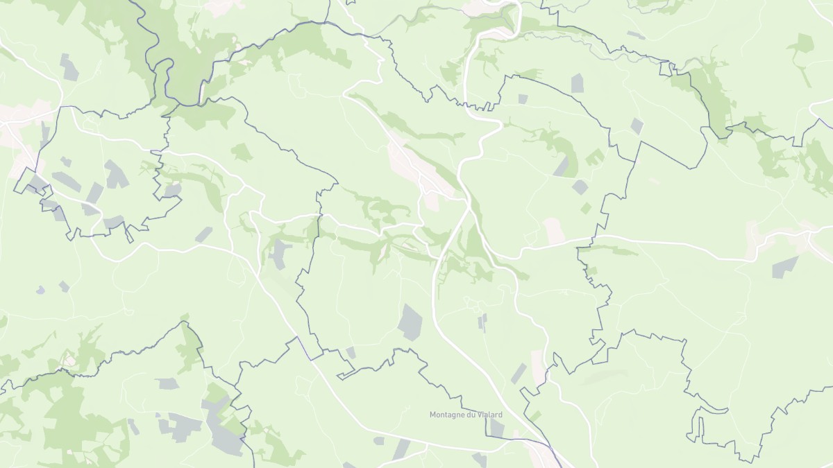 Aperçu cartographique de Drugeac, centré sur la commune