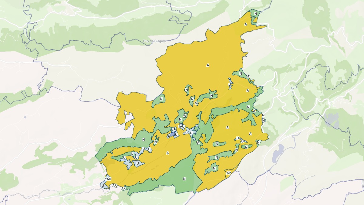 Aperçu cartographique de Laroquevieille, centré sur la commune