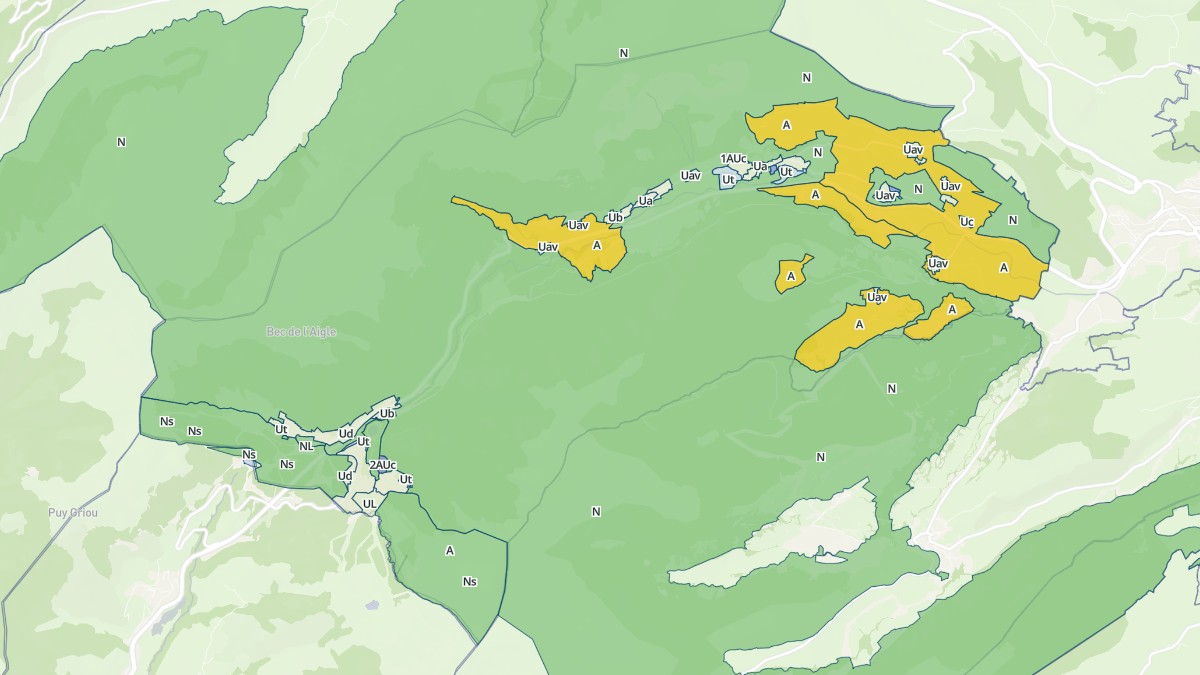 Aperçu cartographique de Laveissière, centré sur la commune