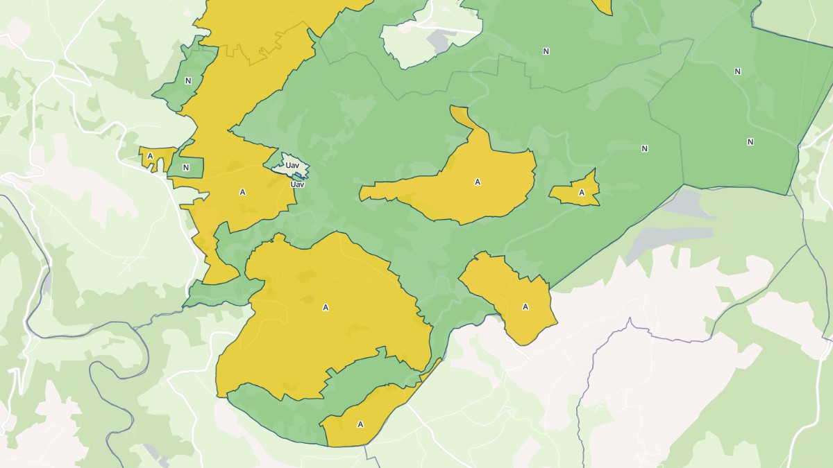 Aperçu cartographique de Lorcières, centré sur la commune