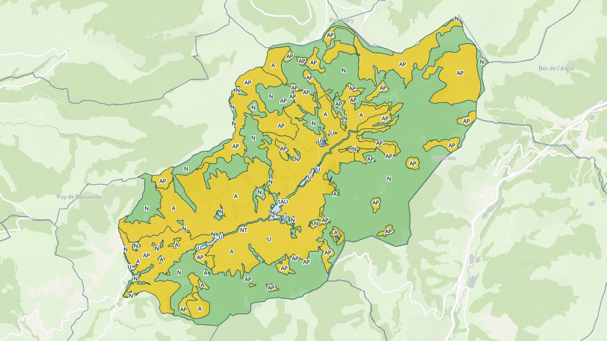 Aperçu cartographique de Mandailles-Saint-Julien, centré sur la commune