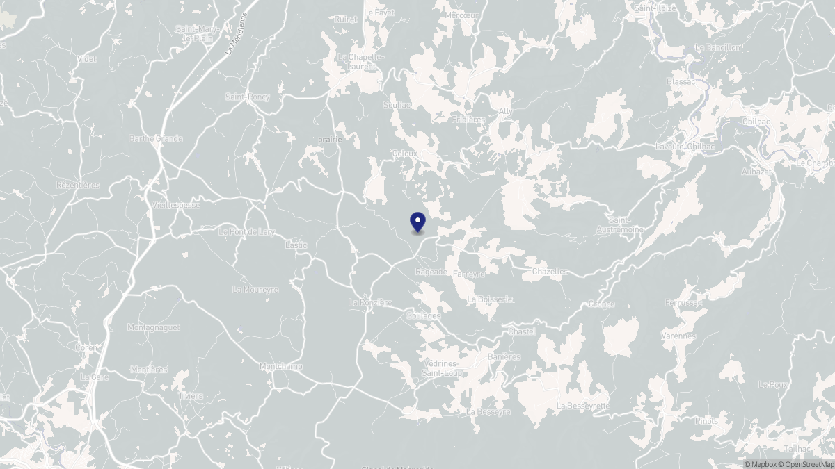 Aperçu cartographique de Rageade, centré sur la commune