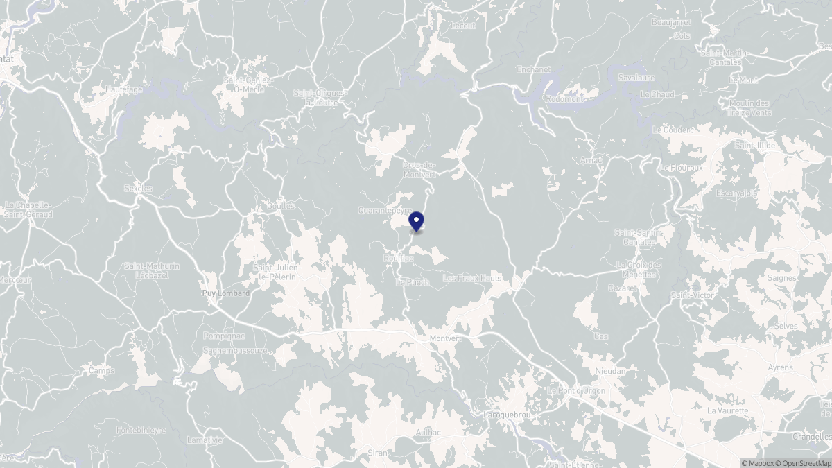 Aperçu cartographique de Rouffiac, centré sur la commune