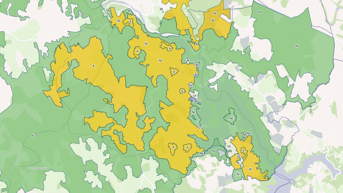 Aperçu cartographique de Saint-Gérons, centré sur la commune