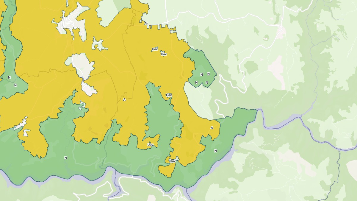 Aperçu cartographique de Sainte-Marie, centré sur la commune