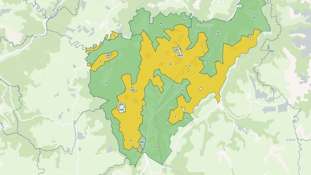 Aperçu cartographique de Saint-Mary-le-Plain, centré sur la commune