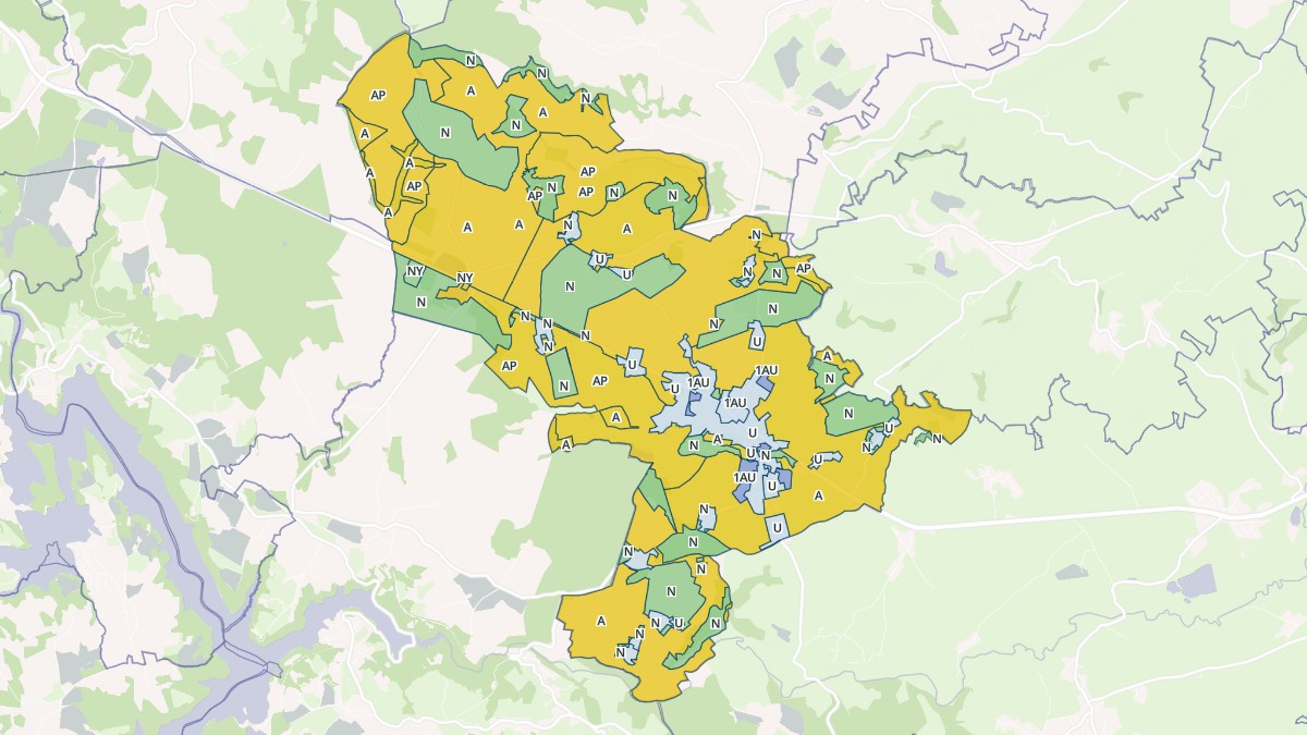Aperçu cartographique de Saint-Paul-des-Landes, centré sur la commune