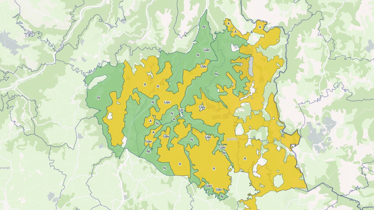 Aperçu cartographique de Saint-Poncy, centré sur la commune