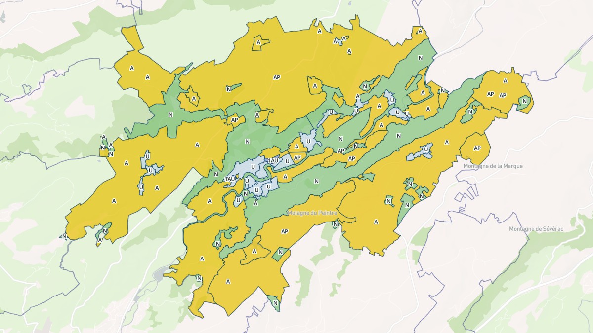 Aperçu cartographique de Saint-Simon, centré sur la commune