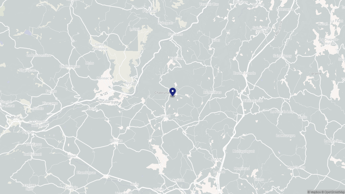Aperçu cartographique de Talizat, centré sur la commune