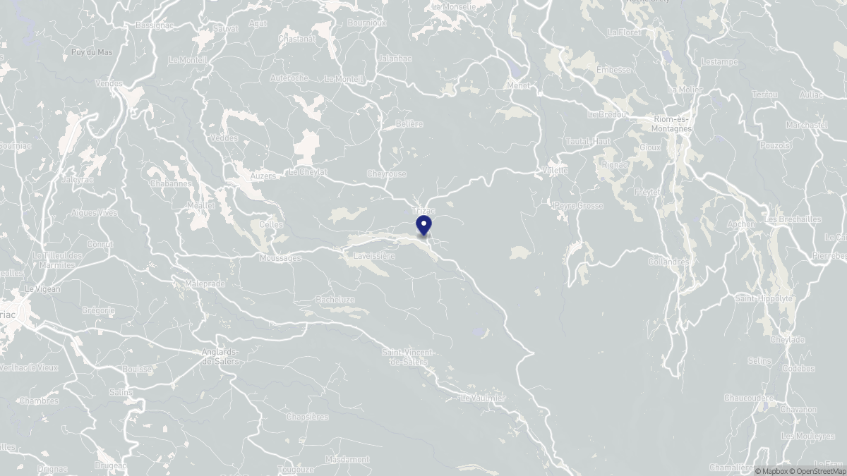 Aperçu cartographique de Trizac, centré sur la commune