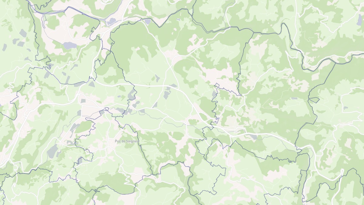 Aperçu cartographique de Vebret, centré sur la commune