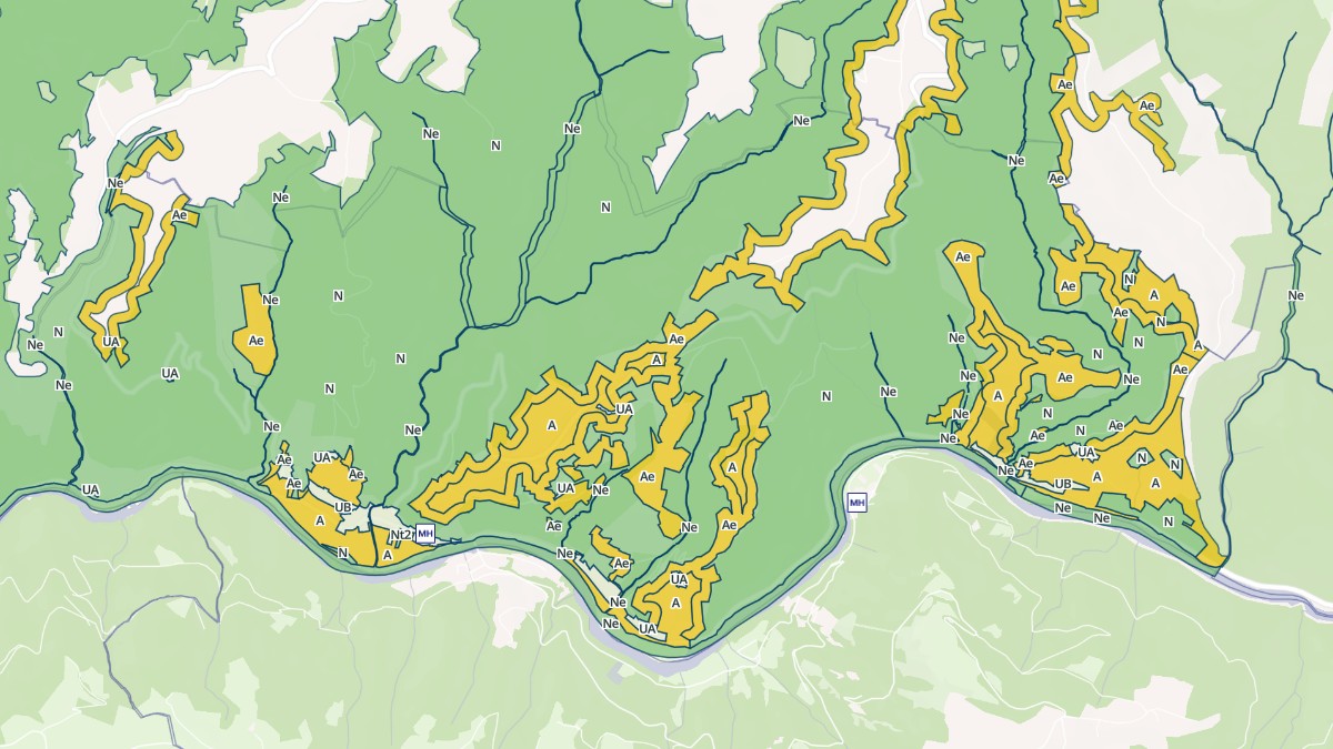 Aperçu cartographique de Vieillevie, centré sur la commune