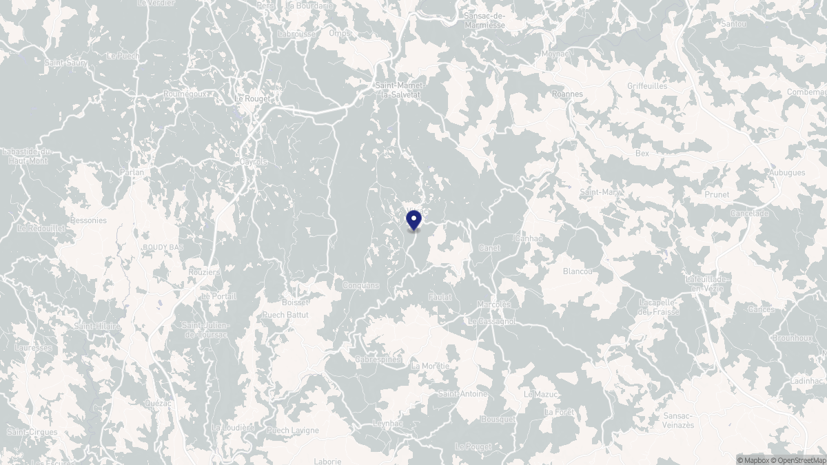 Aperçu cartographique de Vitrac, centré sur la commune