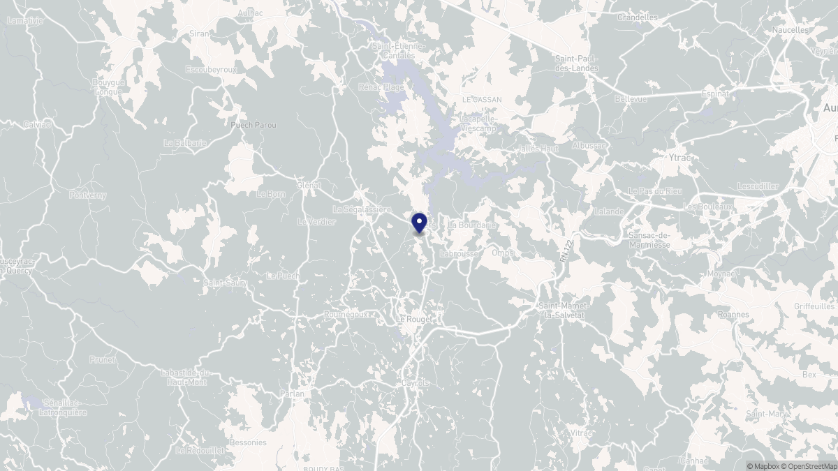 Aperçu cartographique de Le Rouget-Pers, centré sur la commune