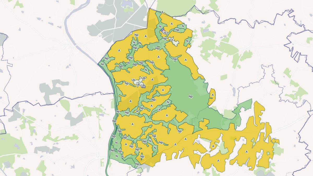 Aperçu cartographique de Abzac, centré sur la commune