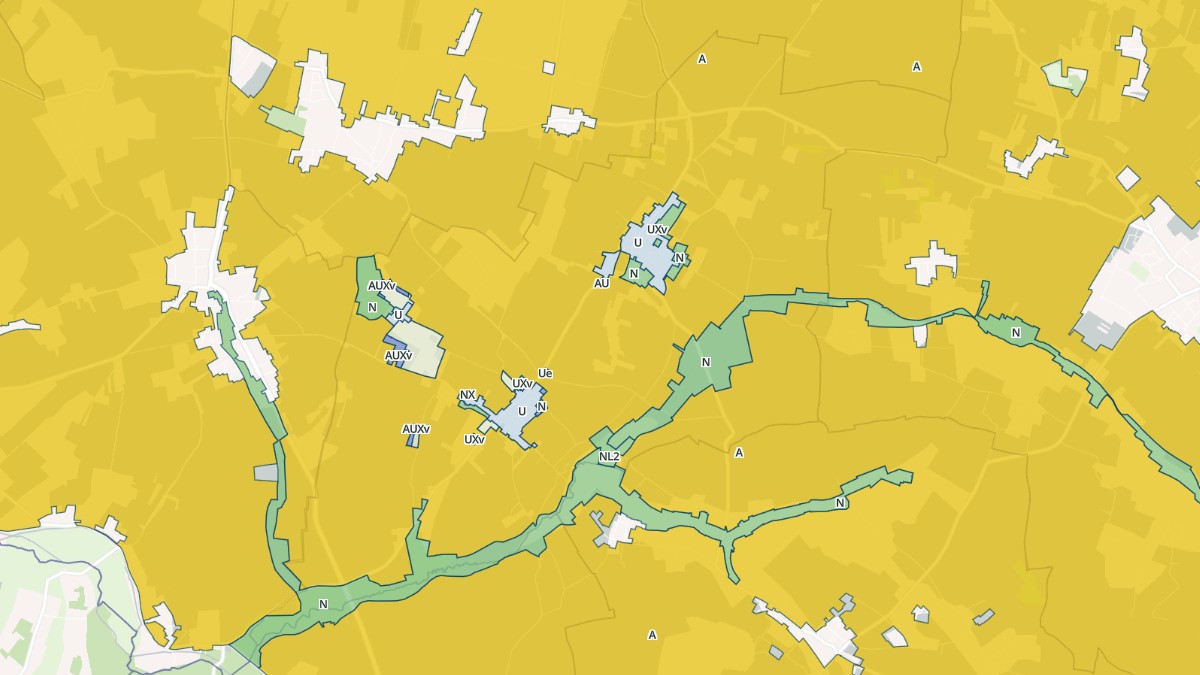 Aperçu cartographique de Angeac-Champagne, centré sur la commune