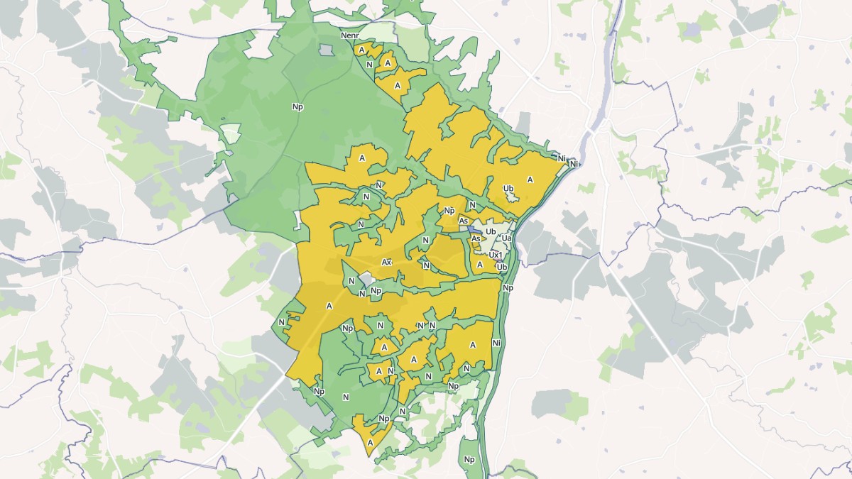 Aperçu cartographique de Ansac-sur-Vienne, centré sur la commune
