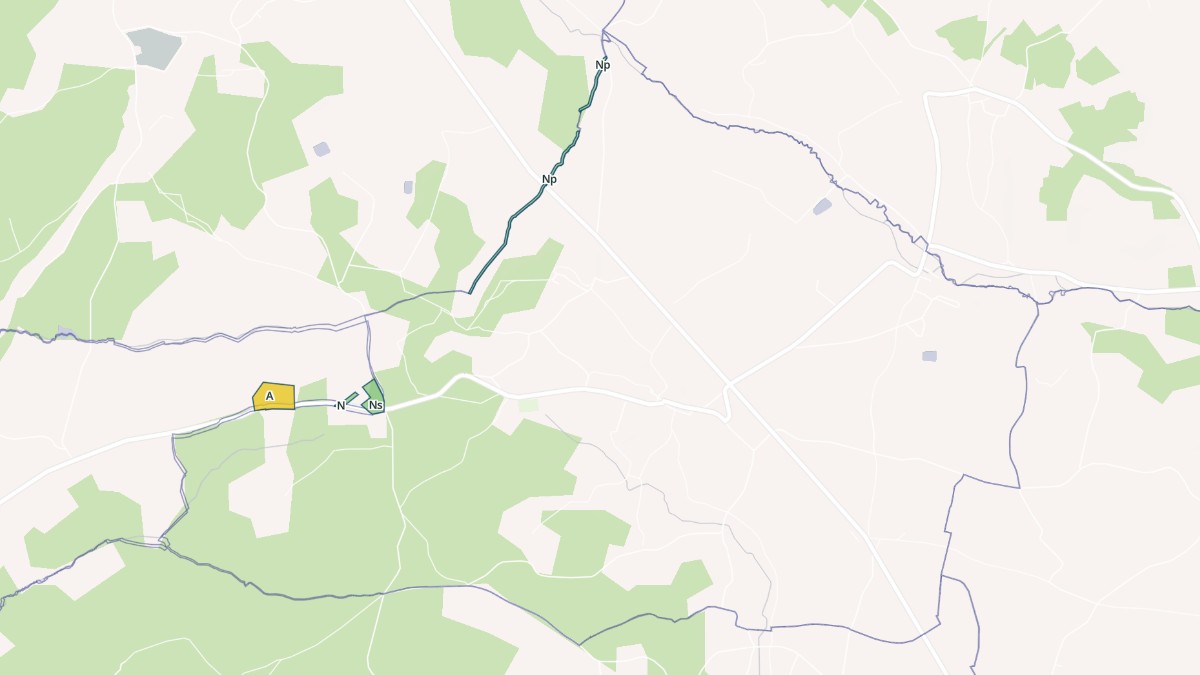 Aperçu cartographique de Bardenac, centré sur la commune