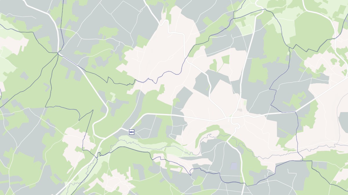 Aperçu cartographique de Beaulieu-sur-Sonnette, centré sur la commune