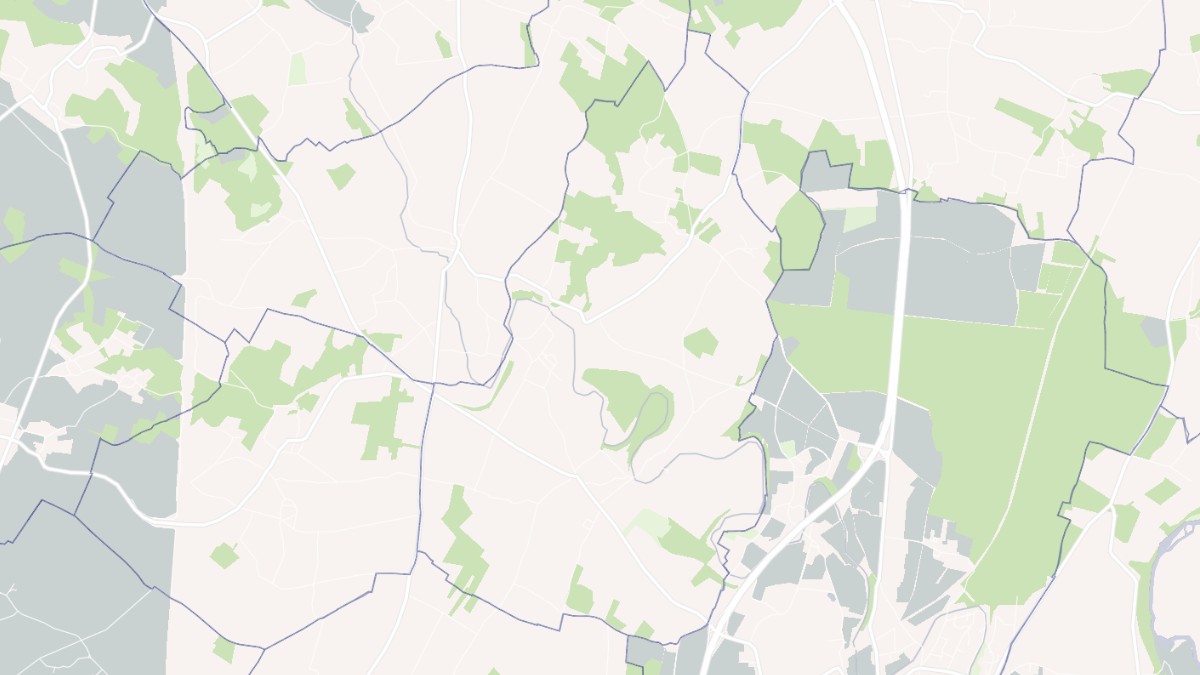 Aperçu cartographique de Bernac, centré sur la commune