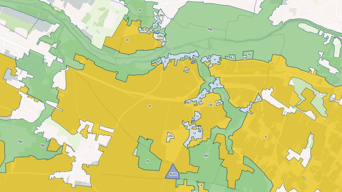 Aperçu cartographique de Bourg-Charente, centré sur la commune