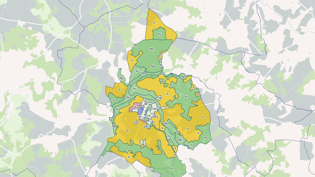 Aperçu cartographique de Champagne-Mouton, centré sur la commune