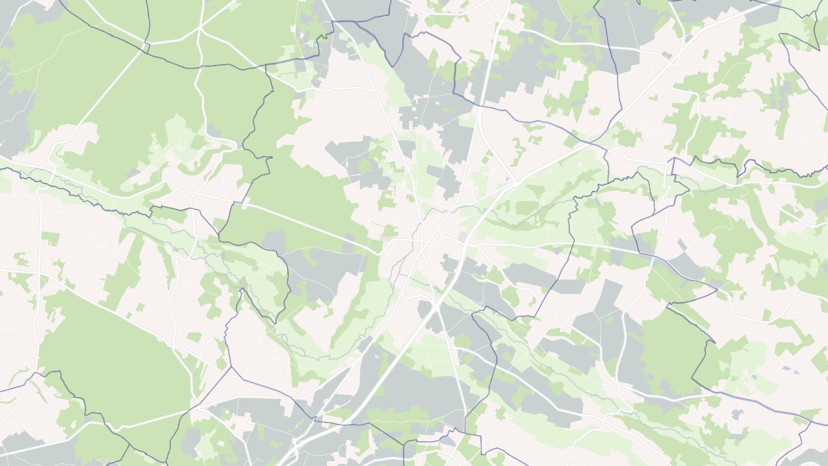 Aperçu cartographique de Chasseneuil-sur-Bonnieure, centré sur la commune