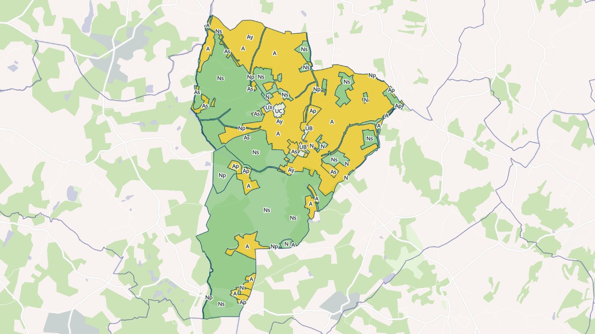 Aperçu cartographique de Chillac, centré sur la commune