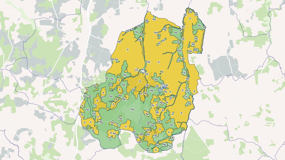 Aperçu cartographique de Condéon, centré sur la commune
