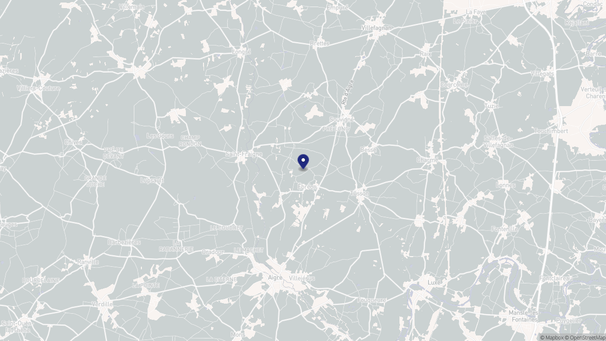 Aperçu cartographique de Ébréon, centré sur la commune