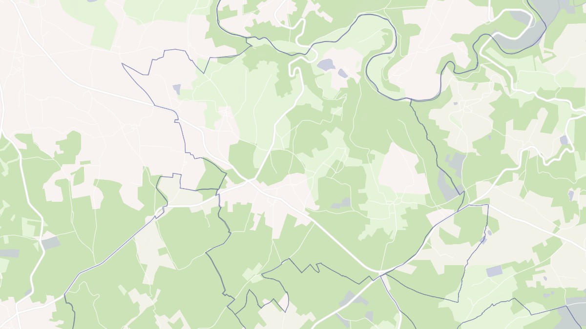 Aperçu cartographique de Eymouthiers, centré sur la commune