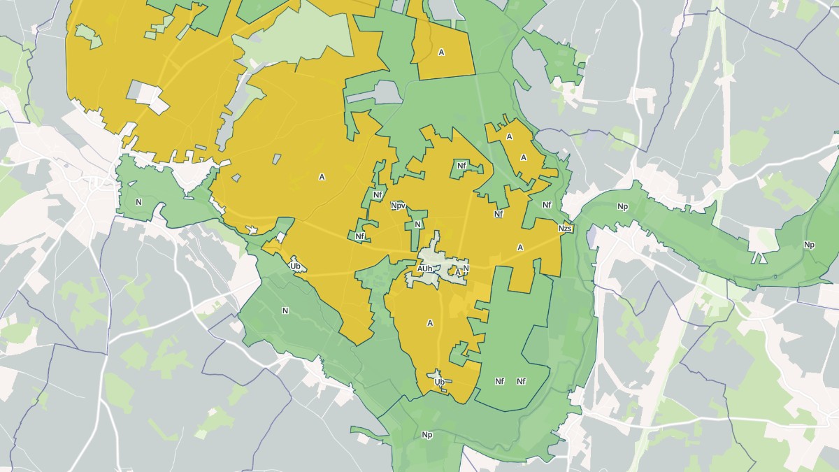 Aperçu cartographique de Fouqueure, centré sur la commune