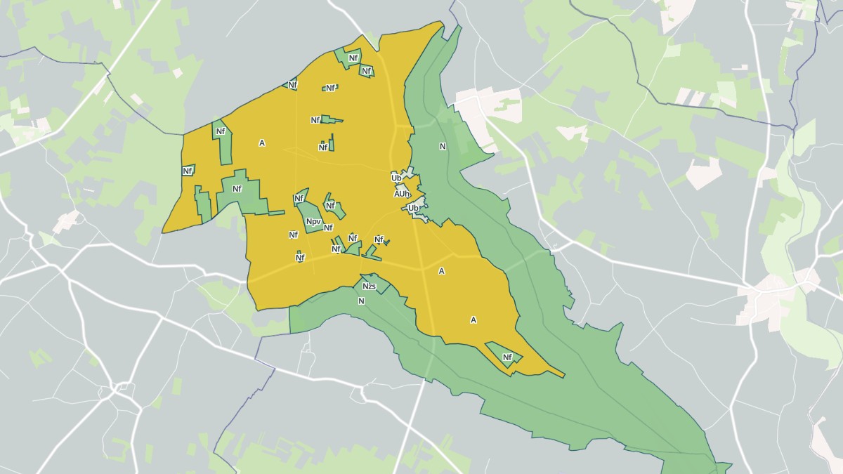 Aperçu cartographique de Les Gours, centré sur la commune