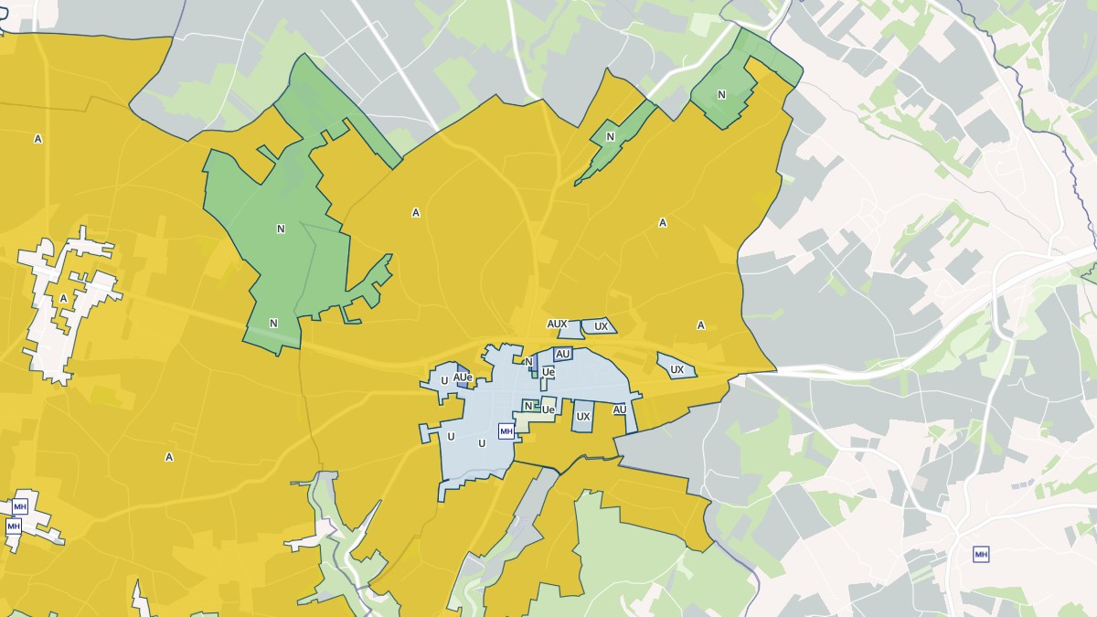 Aperçu cartographique de Hiersac, centré sur la commune
