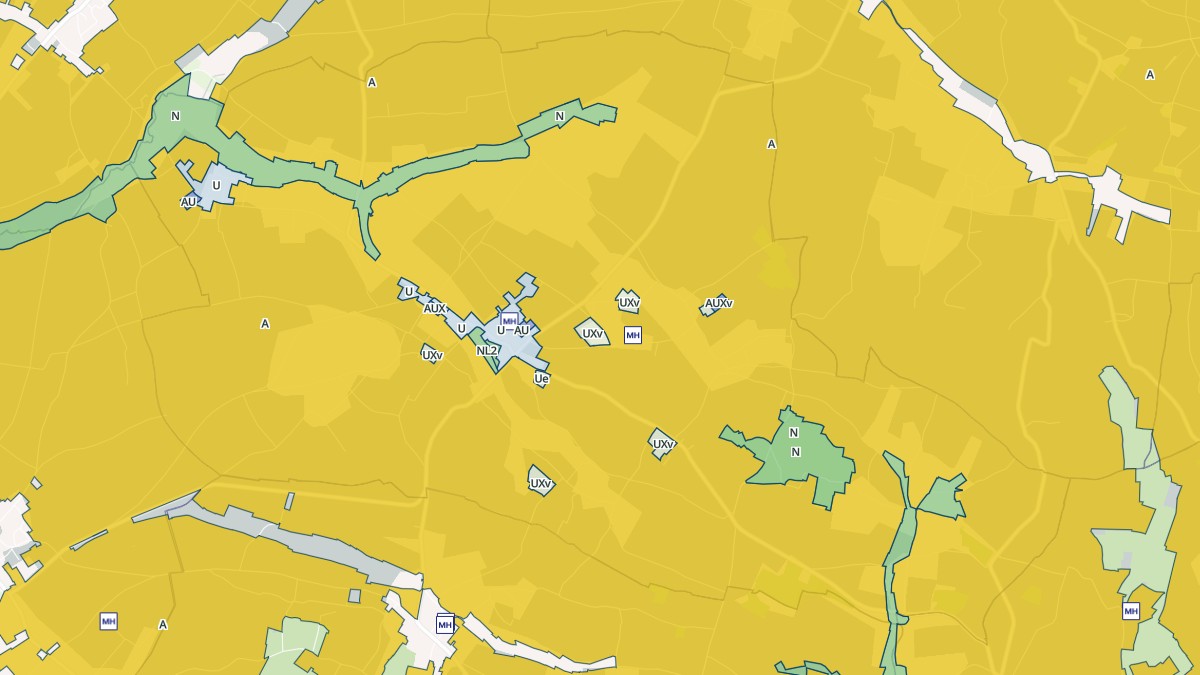 Aperçu cartographique de Juillac-le-Coq, centré sur la commune