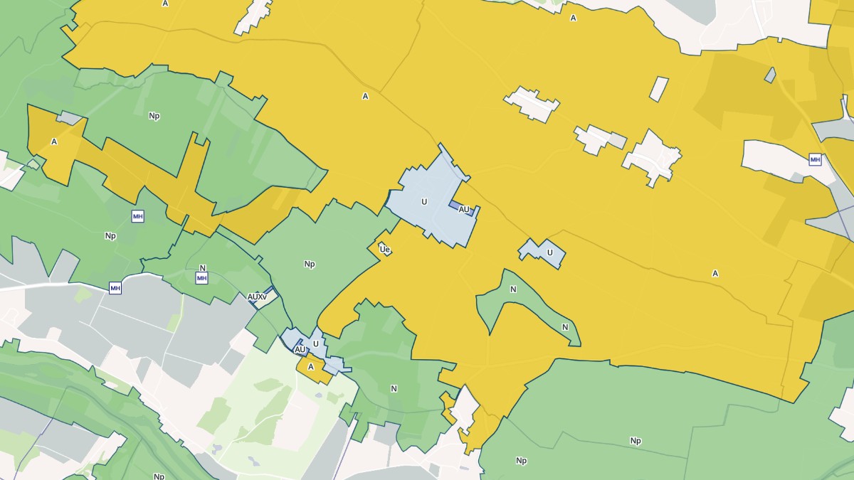 Aperçu cartographique de Julienne, centré sur la commune
