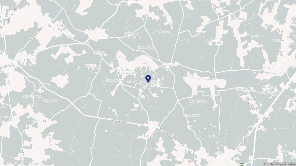 Aperçu cartographique de Lagarde-sur-le-Né, centré sur la commune