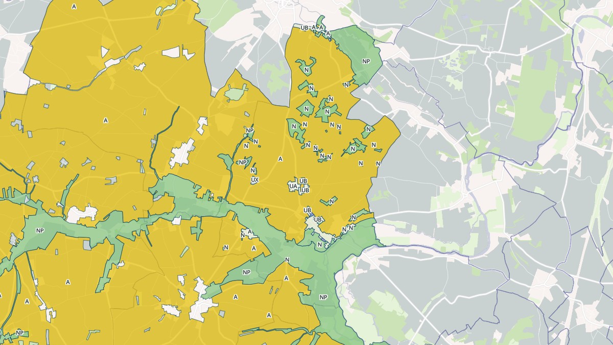 Aperçu cartographique de Marcillac-Lanville, centré sur la commune