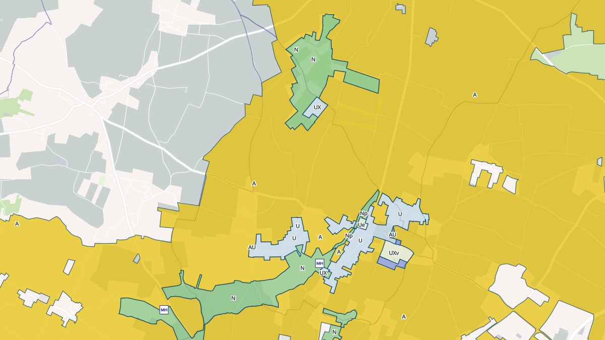 Aperçu cartographique de Les Métairies, centré sur la commune