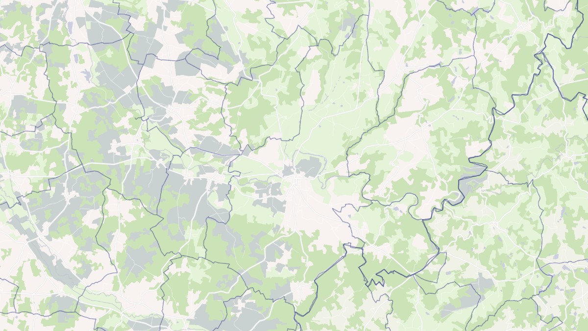 Aperçu cartographique de Montbron, centré sur la commune
