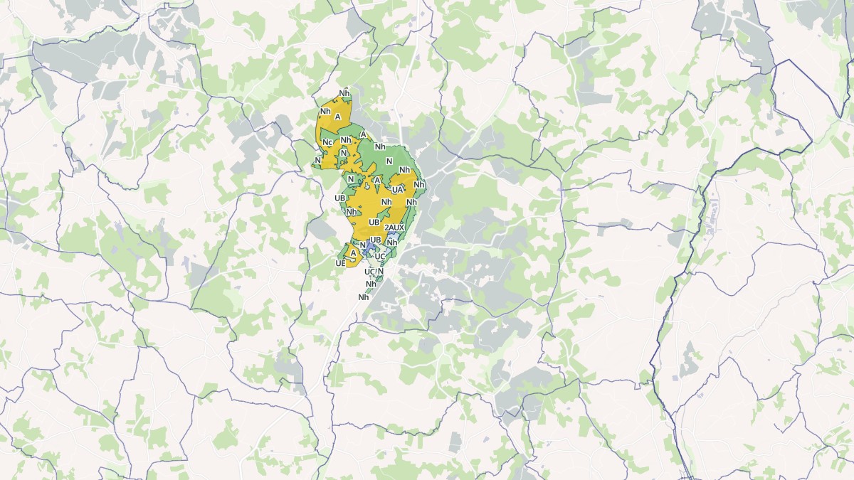 Aperçu cartographique de Montmoreau, centré sur la commune