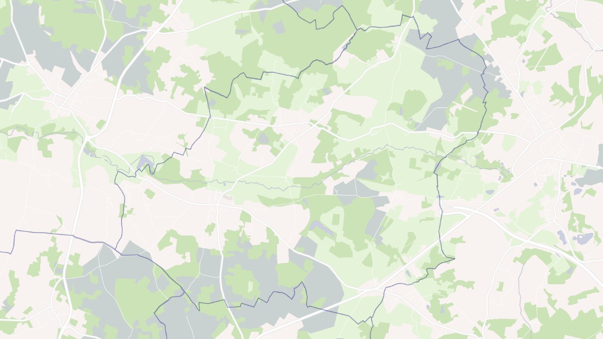 Aperçu cartographique de Nieuil, centré sur la commune