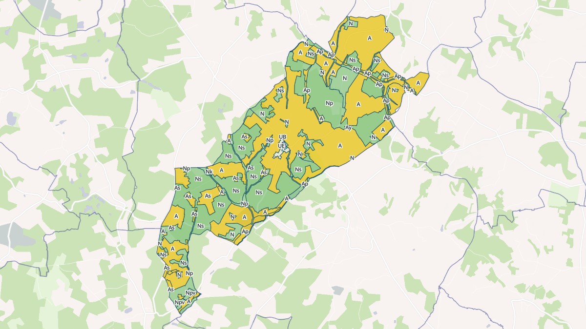 Aperçu cartographique de Passirac, centré sur la commune