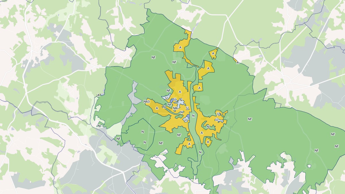 Aperçu cartographique de Rougnac, centré sur la commune