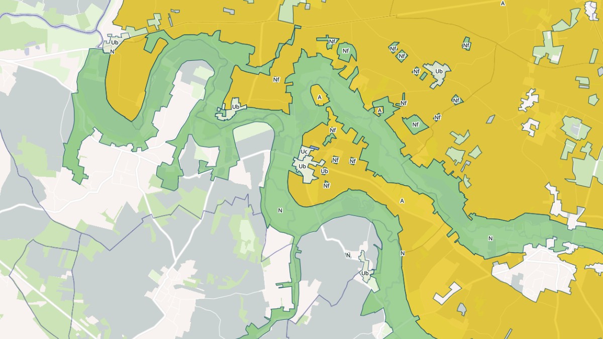 Aperçu cartographique de Saint-Ciers-sur-Bonnieure, centré sur la commune